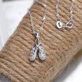 thumbnail image 3 of Collar con colgante de zapatos para mujer, joyería de plata con diseño de nicho original de plata pura, forma única de campana, 3 of 4