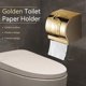 thumbnail image 2 of Porta Rollos Papel De Baño, Soporte De Papel Higiénico Dorado, Porta Papel De Baño Acero Inoxidable con Tapa Impermeable, Soporte para Papel Higiénico De Pared Fácil Instalación, 2 of 4