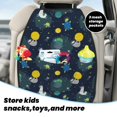 thumbnail image 5 of Kdxio Space and Animals Print 2 Pack Car Kick Mat Seat Cover Back Protector Mat with Pockets for Organizer Backseat Protector and Storage Anti Kick Pad for Vehicles, 5 of 9