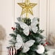 thumbnail image 3 of Decoraciones de Árbol de Navidad de Gama Alta Malla Hueca Plata Doble Capa Mariposa Decoraciones de Árbol de Navidad Decoración de Navidad Árbol de Navidad Blanco, 3 of 6