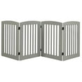 thumbnail image 1 of Furniture  36 in. Ruffluv 4 Panel Expansion Pet Gate  Large - Grey, 1 of 1
