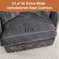 thumbnail image 5 of LITVZ Oversized Swivel Accent Chair with Ottoman Set, Upholstered 360° Swivel Barrel Chair and A half with Ottoman, Extra Wide Seat Lounge for Living Room, Reading, Bedrooms, 5 of 10