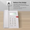 thumbnail image 3 of Dadypet Battery-free Desktop Landline Telephone with Caller ID LCD Screen White, 3 of 7