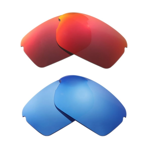 Walleva Polarized Fire Red Ice Blue Replacement Lenses For Oakley RPM Squared Sunglasses