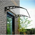 thumbnail image 7 of Ktaxon 40"x32" Patio Window ABS Awning Front Door Canopy Patio Cover Yard Garden (Black Frame & Transparent Shade), 7 of 7