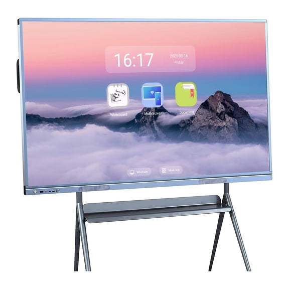 BELNET 55'' Smart Board Electronic Whiteboard 4K HDR Multi Touch Live Streaming Hub Android Interactive with WiFi/Bluetooth for Office Presentations