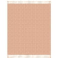thumbnail image 2 of HomeRoots 516557 Woven Cotton Solid Color Throw Blanket, Orange, 2 of 5