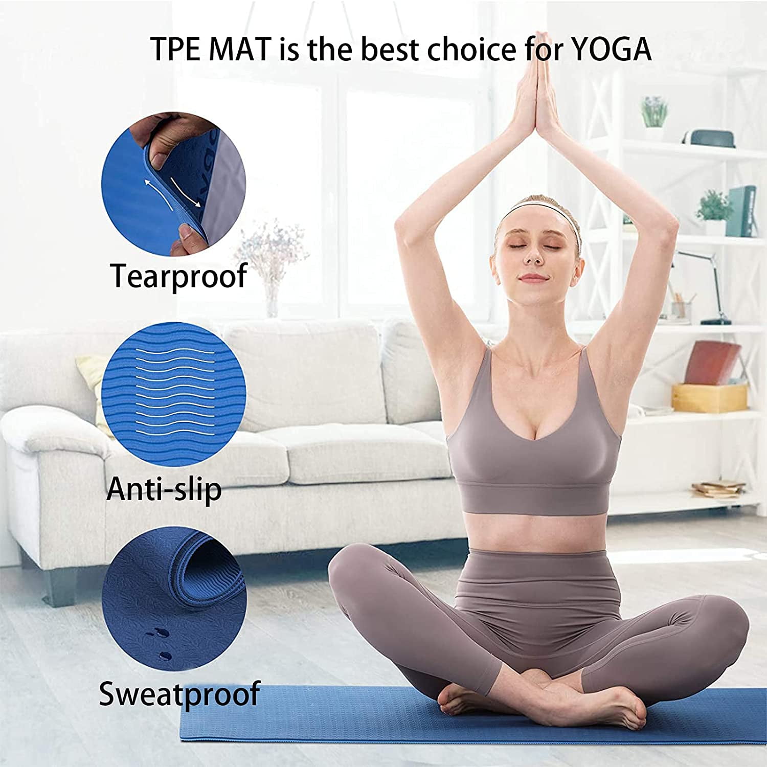 Buy Broad Yoga Mat Online  Shop TPE Yoga Mats 6 MM Wide