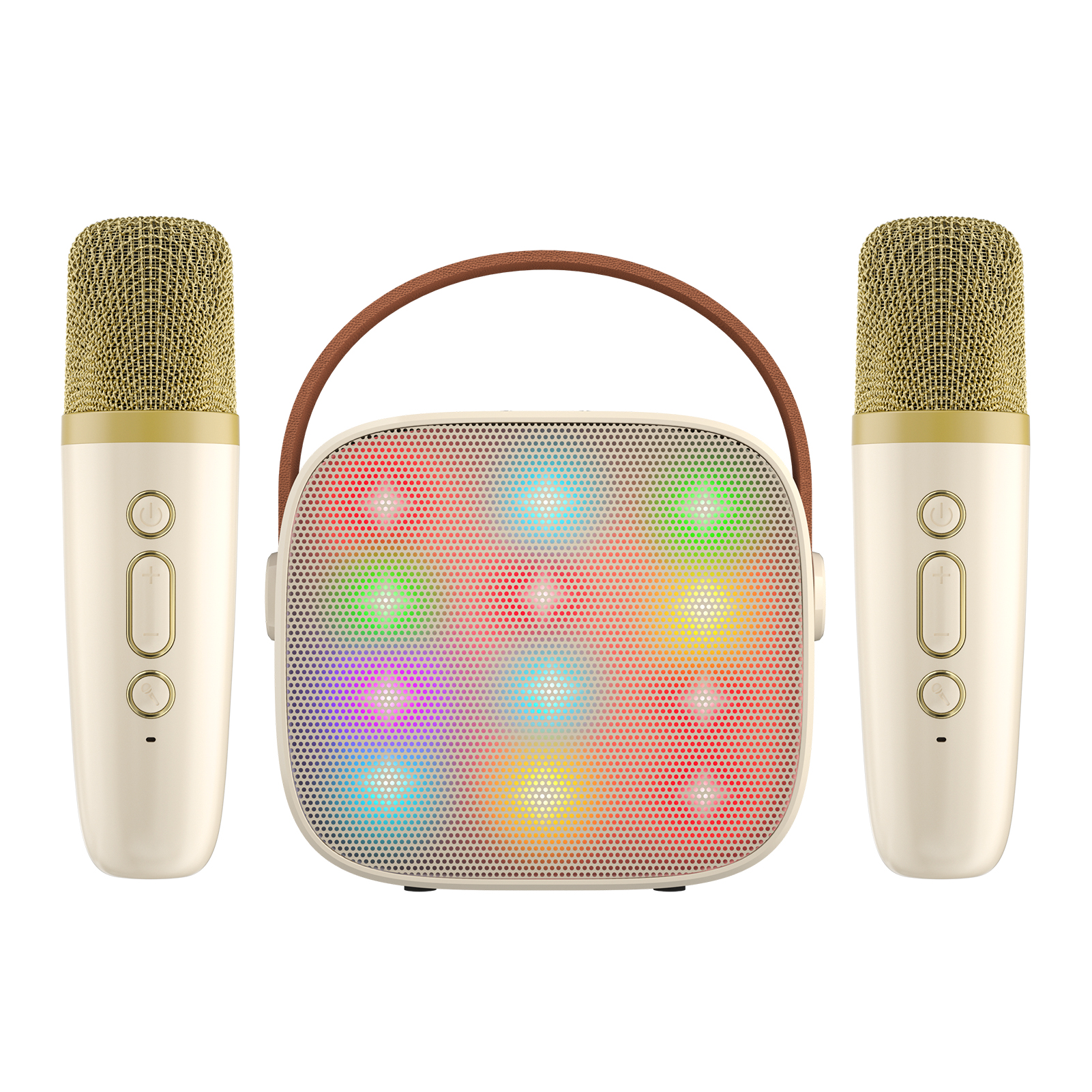 BONAOK Mini Karaoke Machine with 2 Wireless Microphones for Kids Adults