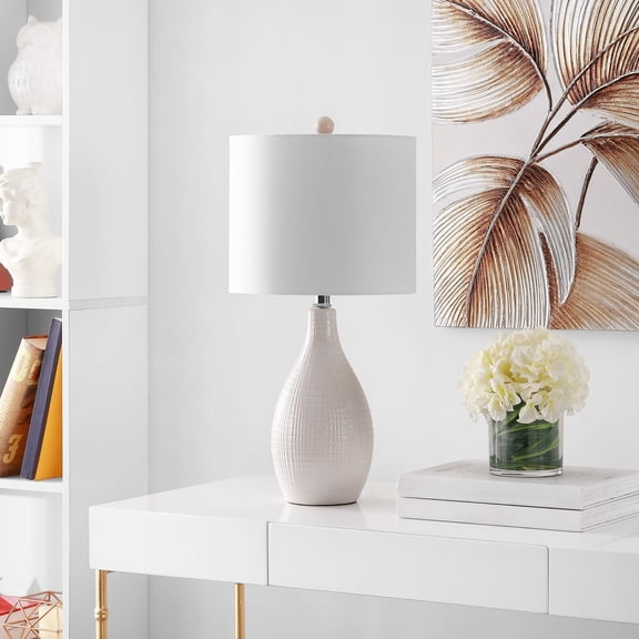 SAFAVIEH Gremla 25 in. H Modern Table Lamp, Cream