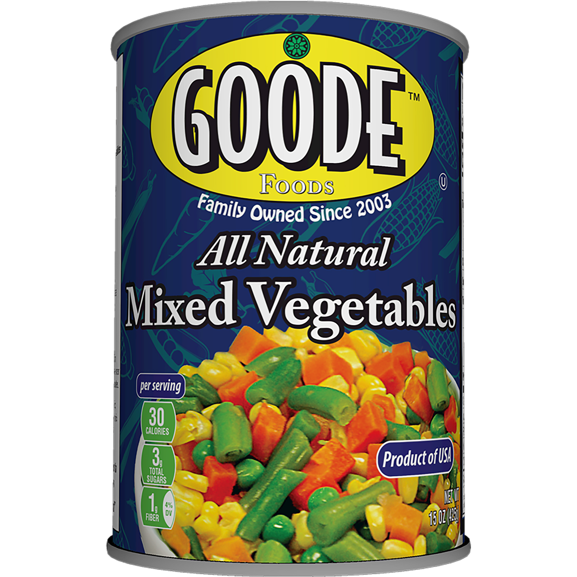 Goode Foods Family Owned Mixed Vegetables, 15 oz 6 Pack Cans