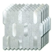 Stick Up Linear Hexagon Marble PVC Rusty Slate Stone Tile (5 tiles/set)