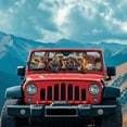 thumbnail image 3 of HUIACONG Brown Cow Windshield Sun Shade for 2007-2023 Wrangler Rubicon Sahara TJ JK JKU 2 & 4 Door-Blocks UV Rays Sun Visor Protector,Car Sun Shade Keep Your Vehicle Cool, 3 of 6