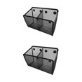 thumbnail image 4 of relayinert Magnetic Pencil Holder Black Mesh Basket Table Locker for Refrigerator 2 grid Small 2Set, 4 of 6