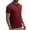 Wine, variant on Men's Polo Shirts Under $10 Solid Color Exercise Casual Fashion Button Lapel Short Sleeve