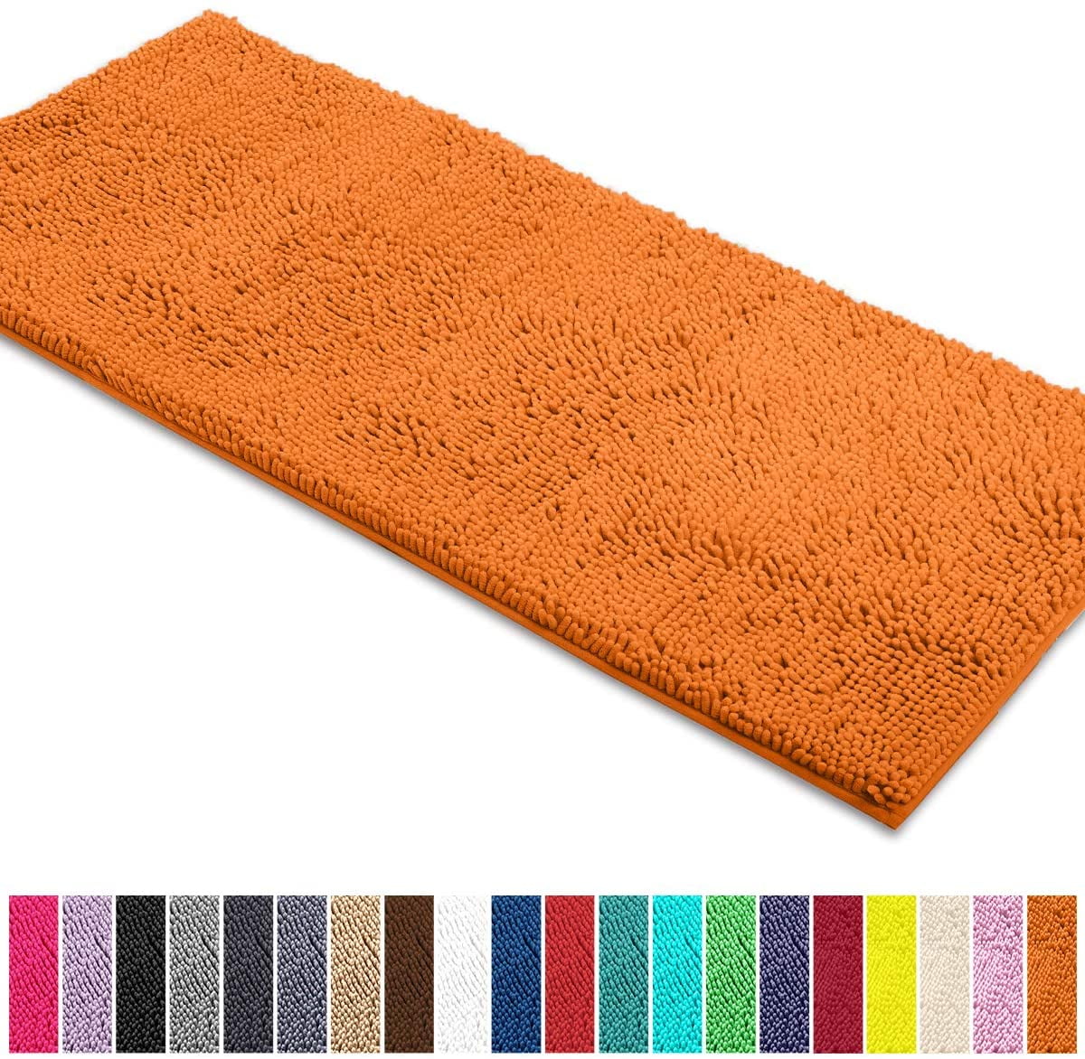 15 x 23, Brown Super Absorbent Shaggy Bath Rug Machine Wash & Dry LuxUrux Bath Mat-Extra-Soft Plush Bath Shower Bathroom Rug,1'' Chenille Microfiber Material 15 x 23, Brown Super Absorbent Shaggy Bath Rug Machine Wash & Dry LuxUrux Bath Mat-Extra-Soft Plush Bath Shower Bathroom Rug,1'' Chenille Microfiber Material