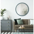 thumbnail image 6 of Kate and Laurel Travis Mid-Century Round Wall Mirror, 25.6 inch Diameter, Teal, Modern Accent Mirror, 6 of 6
