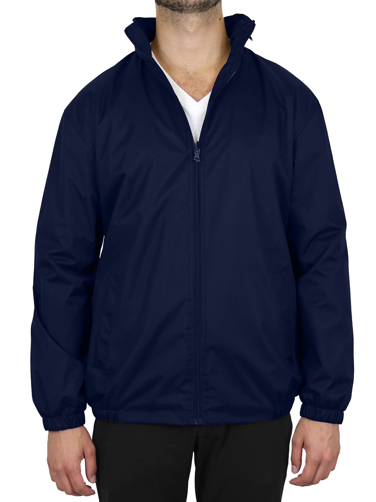 Spire By Galaxy Men s Lightweight Full Zip Hooded Windbreaker Jacket Walmart