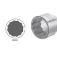 thumbnail image 4 of 60mm 12 Point Shallow Socket 1" Drive Standard Metric Chromium Vanadium Steel, 4 of 5
