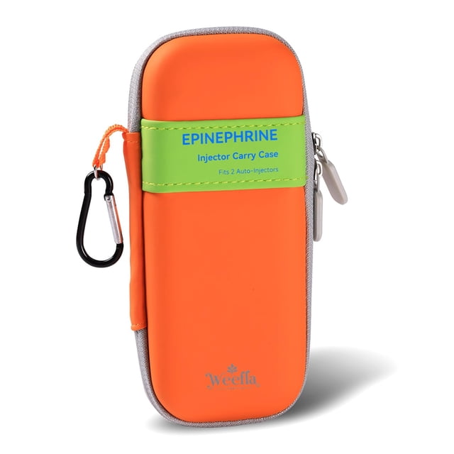 Autoinyectores Weefla EpiPen de alta visibilidad con funda de transporte