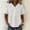 White, variant on ClodeEU Women's V Neck Short Sleeve T-Shirt, Casual Loose Fit Solid Color Henley Top Khaki,Women's Plus L
