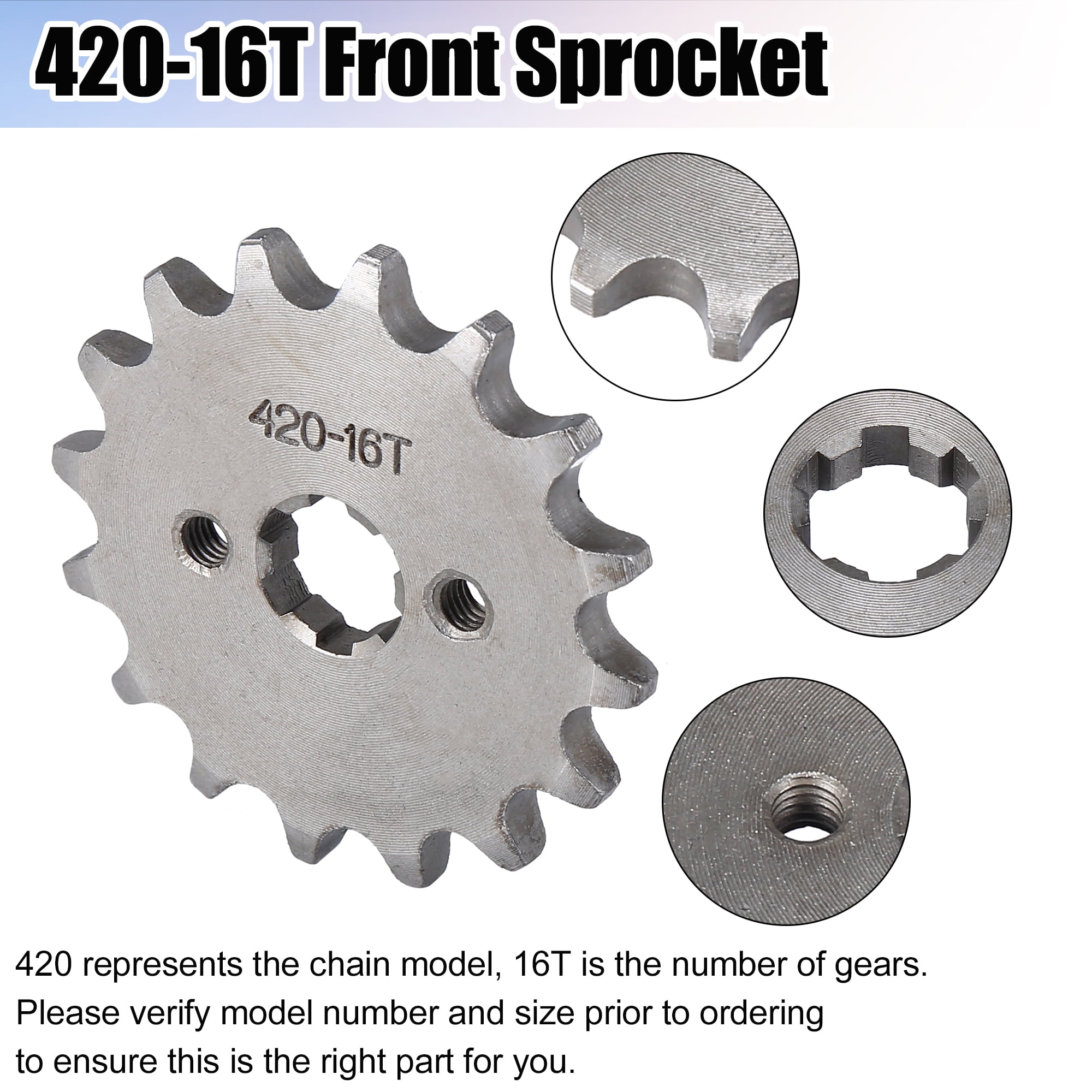 420 16T 17mm Motorcycle Steel Front Sprocket for Honda 50cc