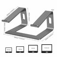 thumbnail image 2 of Aluminum Laptop Stand for Desk Compatible with Mac MacBook Pro Air Apple Notebook,for 10 to 15.6 inch PC Desktop Computer, 2 of 7