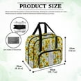 thumbnail image 6 of ZIATUBLE Sunflower Carrying Travel Storage Wood Stripes Sewing Machine Storage Case Easy to Clean Sewing Machine Totes and Bags with 4 Bottom Rubber Pads Sewing Machine Organizer Kit, 6 of 7