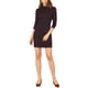thumbnail image 1 of INSPIRE CHIC Vestido Vintage de Mujer con Manga 3/4 y Cuello Alto a Cuadros L Rojo Oscuro, 1 of 8