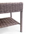 thumbnail image 4 of Krikacy Double Layer Wicker End Table, All-Weather HDPE Hand-Woven Side Table,for Patio Lawn,Brown, 4 of 6
