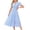 Blue, variant on Womens Summer 2026 Casual Midi Maxi Dresses Lightweight Short Sleeve V Neck Elastic Waist Boho Beach Dress Pockets (Blue, M)