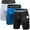 Black+Blue+White, variant on 3 Pack Men Compression Shorts with Pocket Athletic Running Workout Underwear Size M