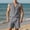 Gray, variant on Mens Pajama Set Sleepwear Solid Linen Button Sleeveless Polo Shirt Drawstring Shorts Set