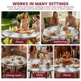 thumbnail image 6 of Round Picnic Tablecloth Wipeable Flannel Backed PVC Tablecloth for 36" - 44" Table Waterproof Elastic Fitted Table Cover for Camping Indoor Outdoor, 6 of 7