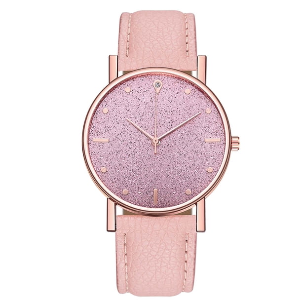 La correa de cuero casual de la moda mira el vestido pequeño del reloj del cuarzo del dial de las señoras Wmkox8yii gfajkfgbkjabf1174