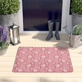 thumbnail image 2 of Pink Pioneer Flower and Paisley Flannel Non Slip Door Rugs,Washable Door Mats Indoor,Decorative Door Mats,Dirt-Resistant and Absorbent Doormat for Entrance,Bedroom,Kitchen,Bathroom,23.5"x16", 2 of 5