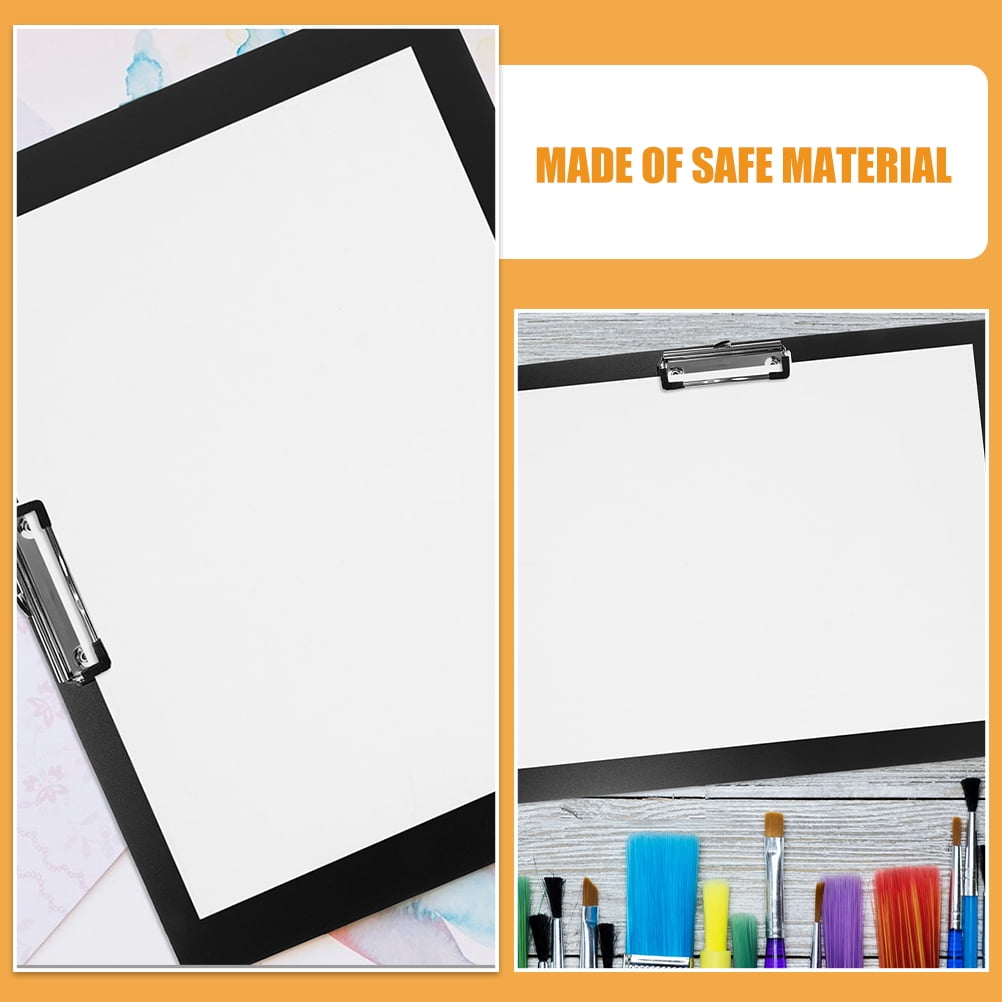 FOMIYES 3-Pack Portable Black A3 Clipboards with Writing and Secure Clip for Office, School, and Home Use