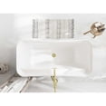 thumbnail image 4 of Elegant Kitchen & Bath BT10459GW-BGD 59 in. Soaking Bathtub with Brushed Gold Trim - Glossy White, 4 of 10