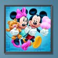 thumbnail image 3 of Kit de pintura por números, arte al óleo artesanal, imagen de Mickey Minnie, decoración de pared del hogar, 40x40cm, 3 of 9