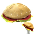 thumbnail image 2 of Sombrero elegante de hamburguesa para Halloween, sombrero de comida rápida con forma de hamburguesa con queso, accesorio de disfraz para fiesta de carnaval y Navidad, 2 of 10