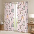thumbnail image 2 of Manfei Kawaii Cat Kitten Black Out Curtains, Cute Cartoon Animal Lover Curtains Pack of 2 (42x63 Each), Teens Kids Girls Bedroom Curtains, Blackout Curtains Room Decor, 2 of 6