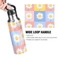 thumbnail image 4 of Yayeee 20oz Insulated Water Bottle Double Wall Stainless Steel with Flip Straw Lid, Light Blue Daisy, 4 of 7