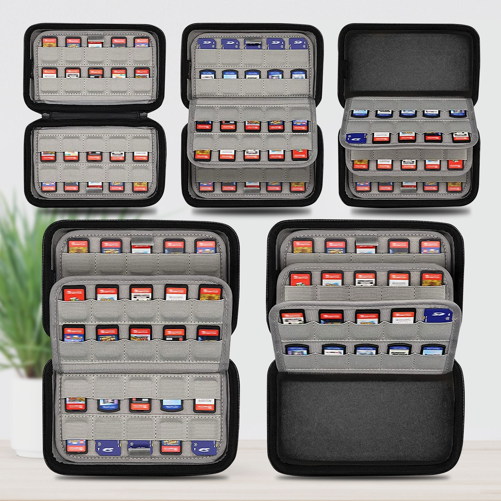 TSV Game Card Storage Case 80 Slots Black photo 6