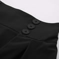 thumbnail image 3 of yueewhu Women's Vintage High Waist Pleated Midi A-Line Skirt with Pockets (Black, M), 3 of 6