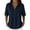 99#Navy, variant on Denim Button Down Shirt Women Short Sleeve Denim Shirt Half Button Lightweight Chambray Shirt Women