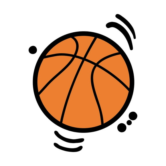 Holiday Gift Boys Joyful Sports Wall Decal Decoration Abstract Basketball Design Wall Vinyl Art Lasts Years and Easily Removable - Size: 19 in x 23 in