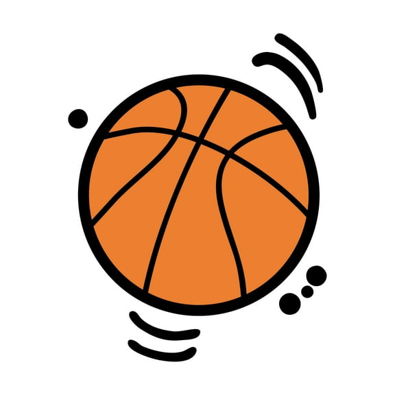 Boys Joyful Sports Wall Decal Decoration Abstract Basketball Design Wall Vinyl Art Lasts Years and Easily Removable - Size: 32 In(W) x 40 In(H)