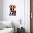 thumbnail image 3 of ZHONGYUTONG Abstract Elephant Wall Art African Wildlife Painting Colorful Aniamls Picture Graffiti Elephant Canvas Print for Home Living Room Decor Frame (12.00" x 18.00"), 3 of 5