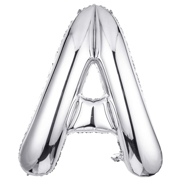 Large 40 Inch Silver Letter A Balloon, Foil Film Alphabet Balloon for Wedding Anniversary Shower Birthday Party Decorations, Silver