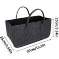 thumbnail image 5 of Felt Firewood Bag for Wood with Handles Grey Handy Storage Basket Rack, 5 of 5